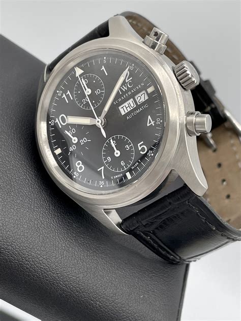 iwc pilot chronograph black|iwc pilots flieger chronograph automatic.